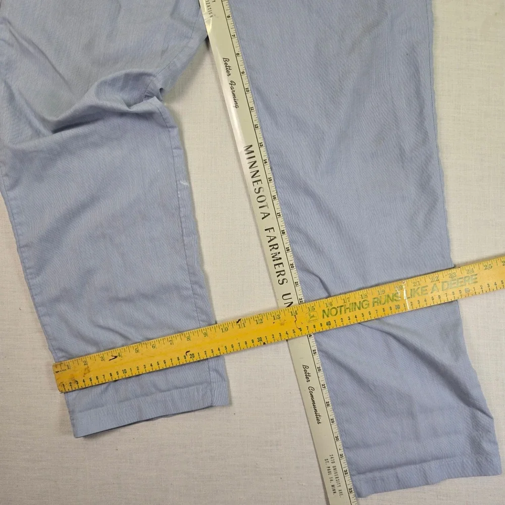 VTG Arnold Palmer Seersucker Pants Men 34 Blue White Striped Distressed Golf USA